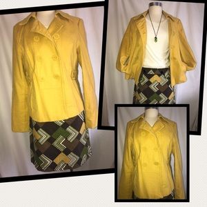 Anne Taylor LOFT mustard corduroy jacket T1